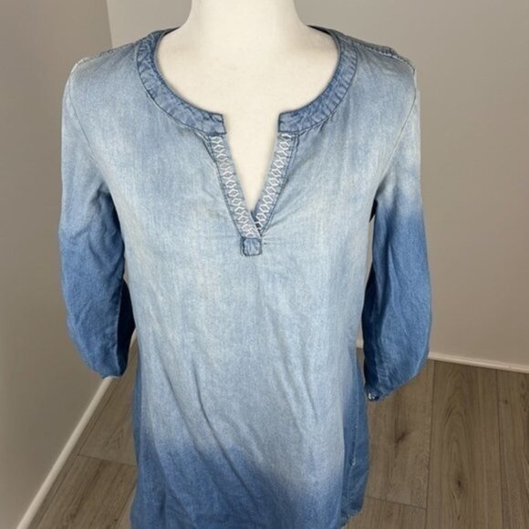 AUW Light Blue Quarter Sleeve Sun Dress Size M - Picture 2 of 9